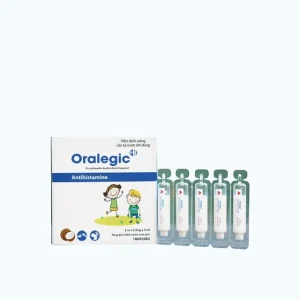 Hỗn dịch uống Oralegic 30mg/5ml trị viêm mũi dị ứng, mày đay, ngứa (2 vỉ x 5 ống)